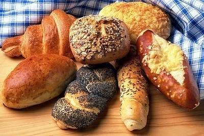 Grãos, cereais e pães